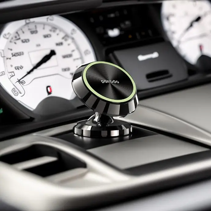 Porodo Holders & Stand Magnetic Car Mount 3 Circular Disks  Black 